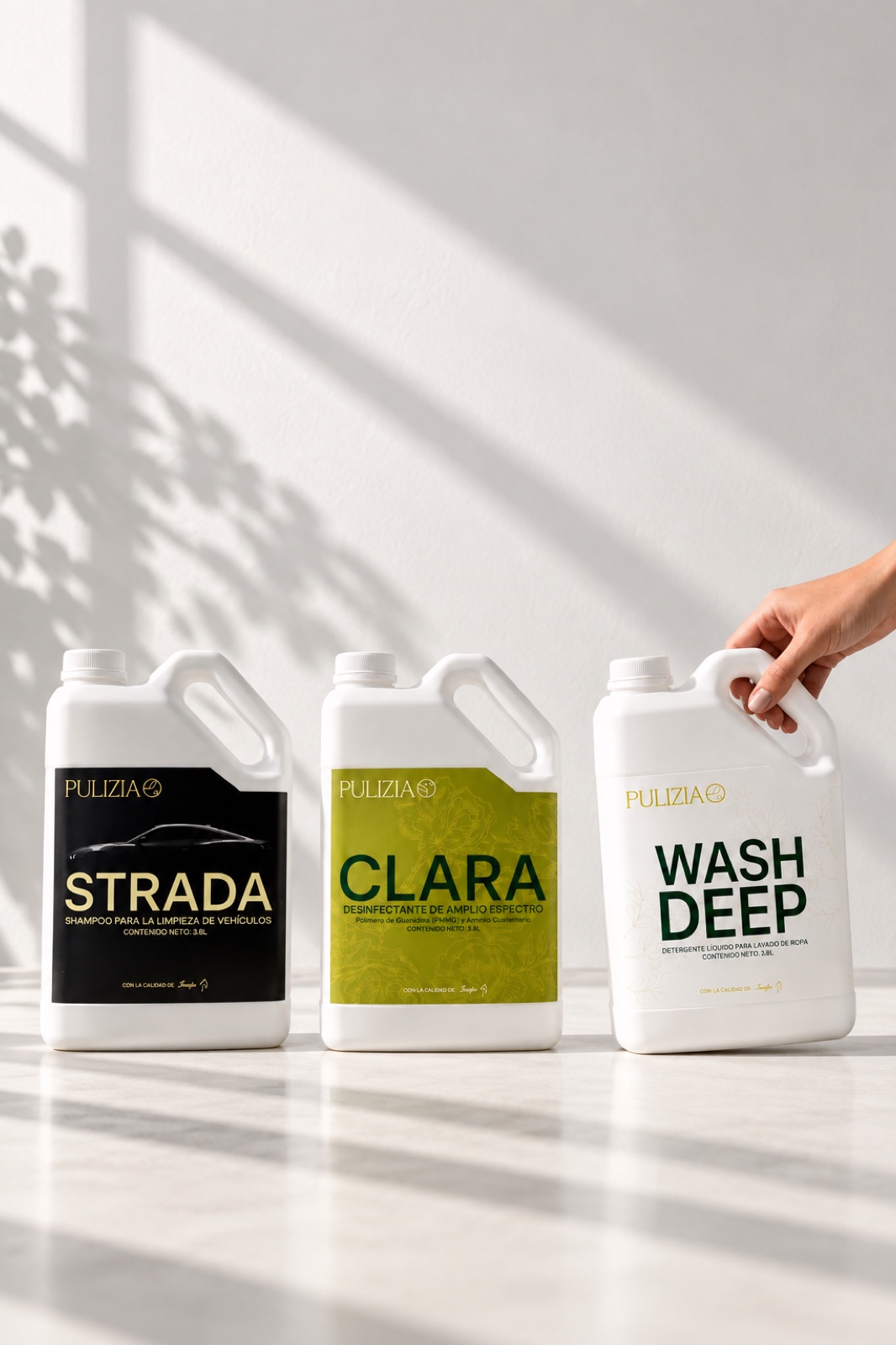 Línea de productos Pulizia: STRADA, CLARA y WASH DEEP